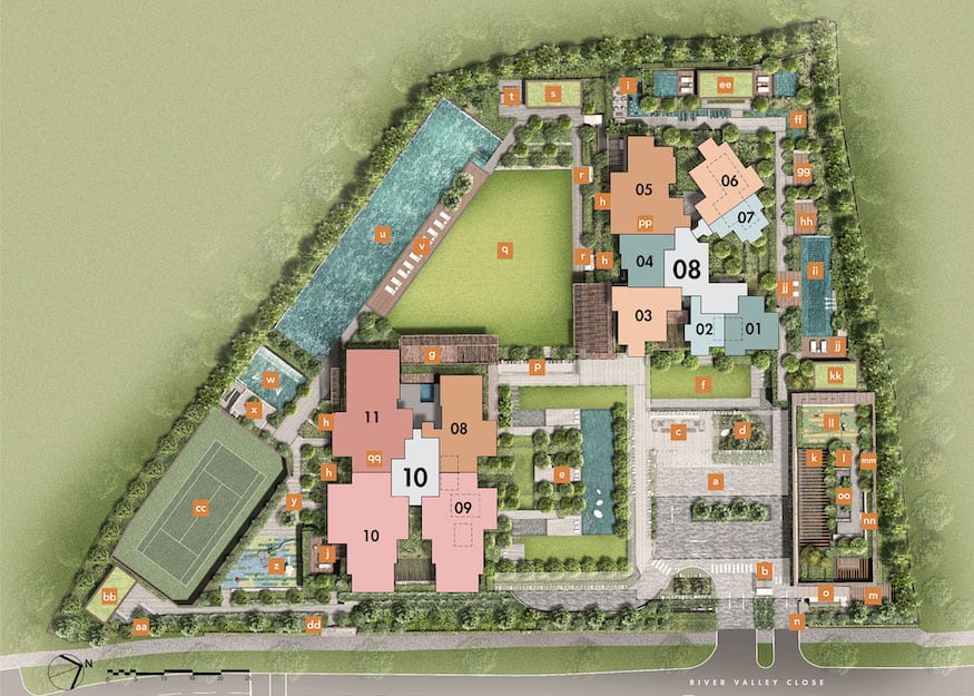 The Avenir condo siteplan