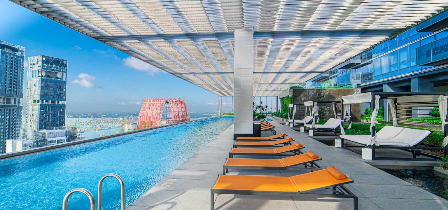 Wallich Residence sky terrace swimming pool