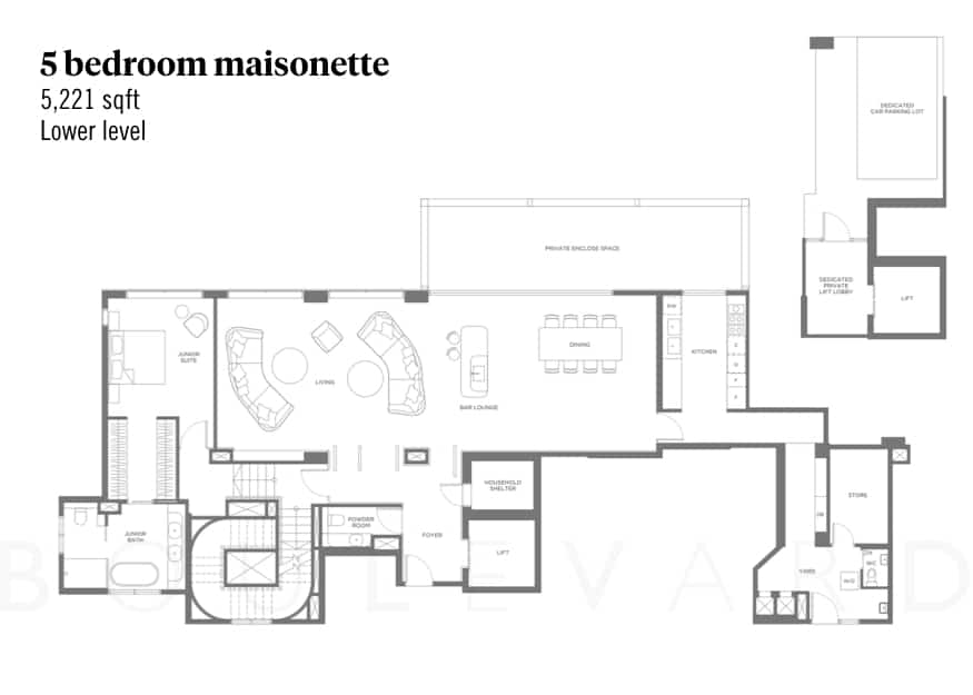 15 Holland Hill floorplan maisonette lower level