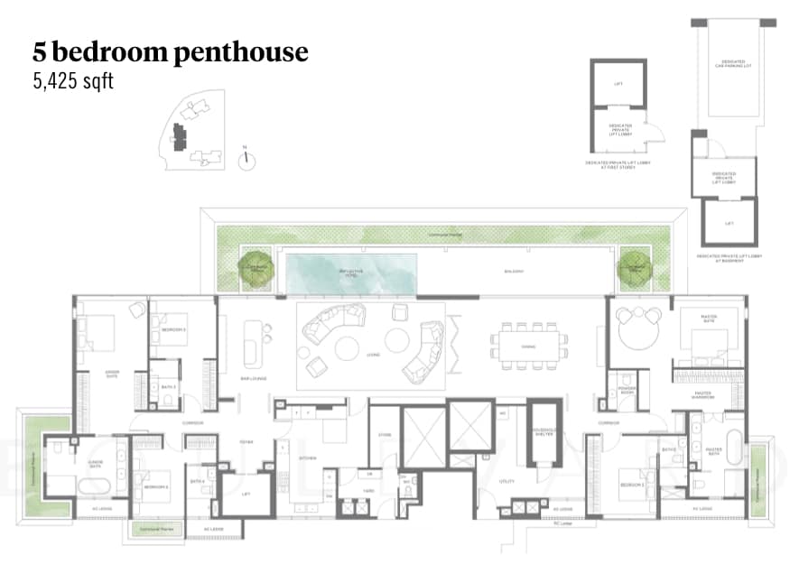 15 Holland Hill floorplan penthouse