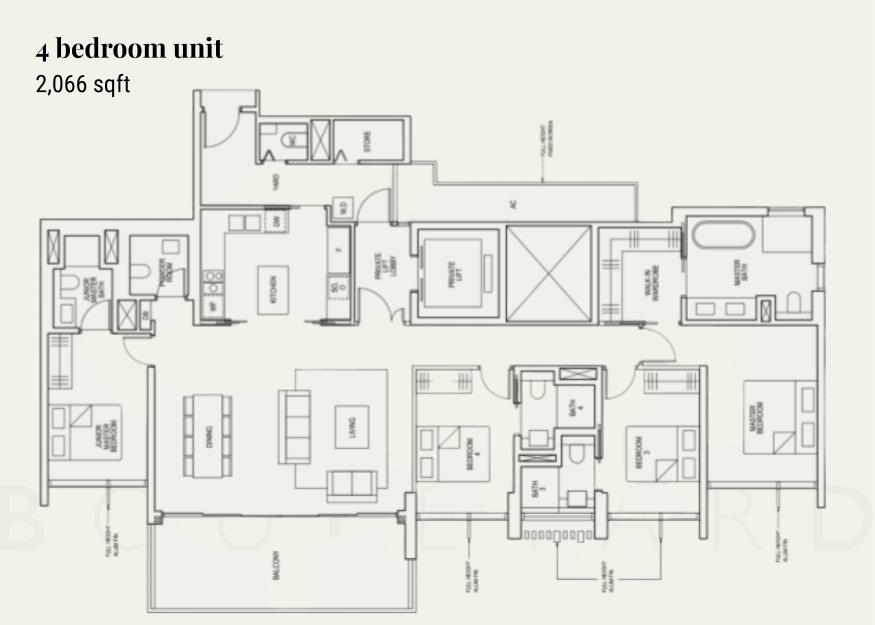The avenir 4bedroom floor plan
