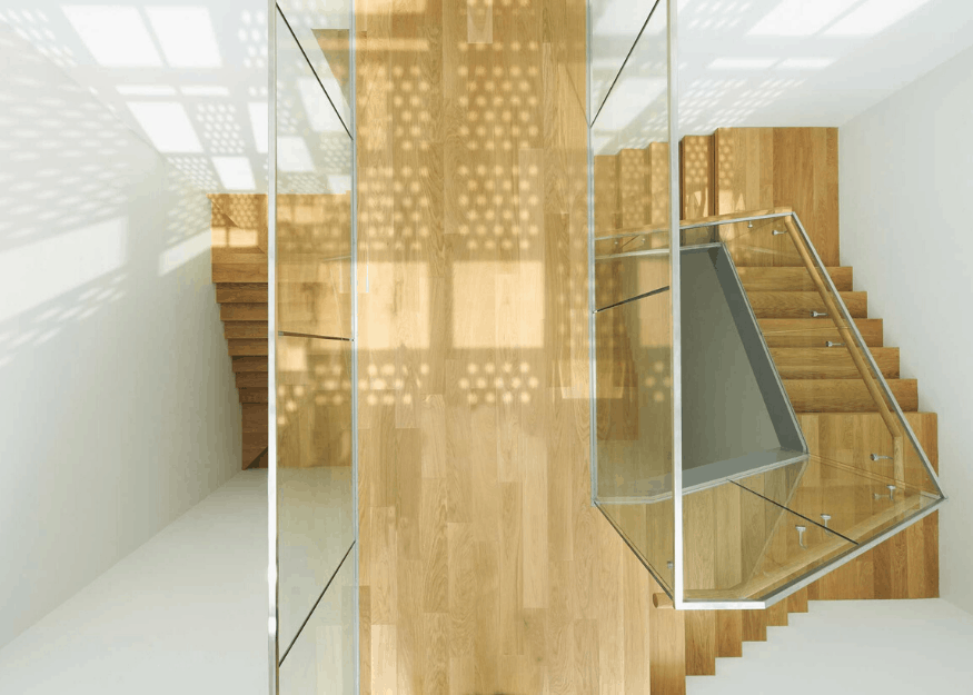 Asolidplan architecture and interior design labyrinth lightwell house shadows stairs