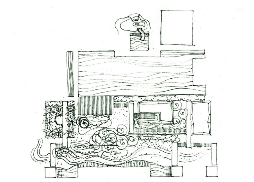 Meyerhouse garden and pool sketch ramboll studio dreiseitl