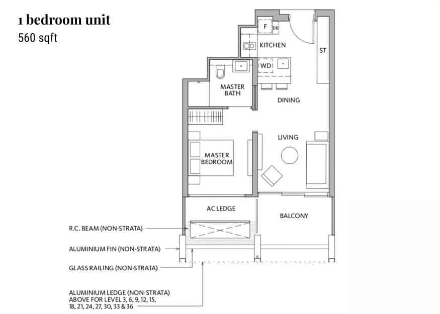 Riviere condo floorplans 1 bedroom