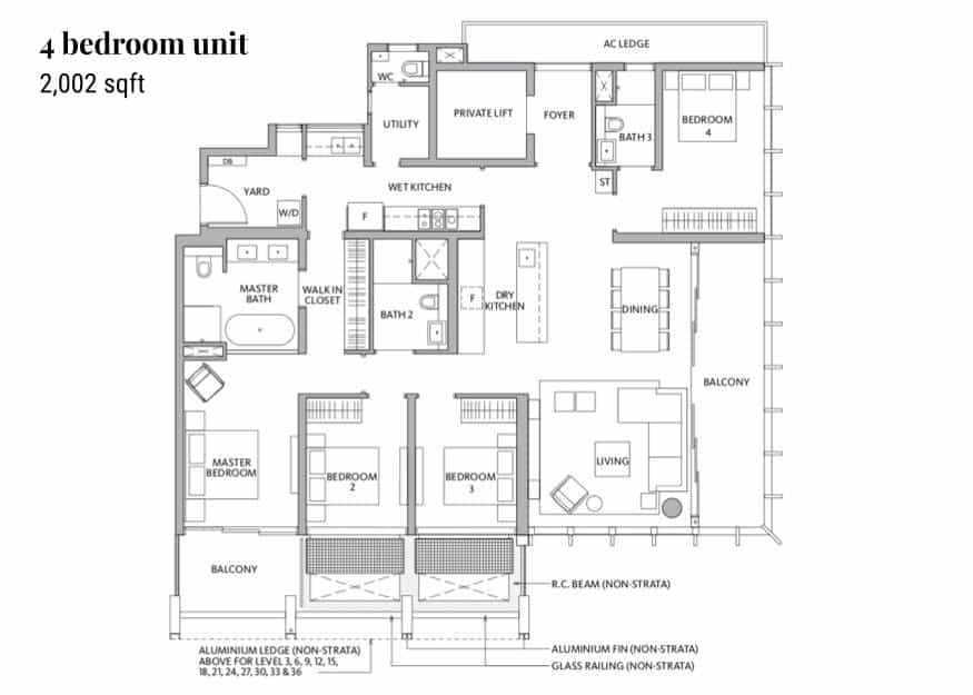 Riviere condo floorplans 4 bedroom
