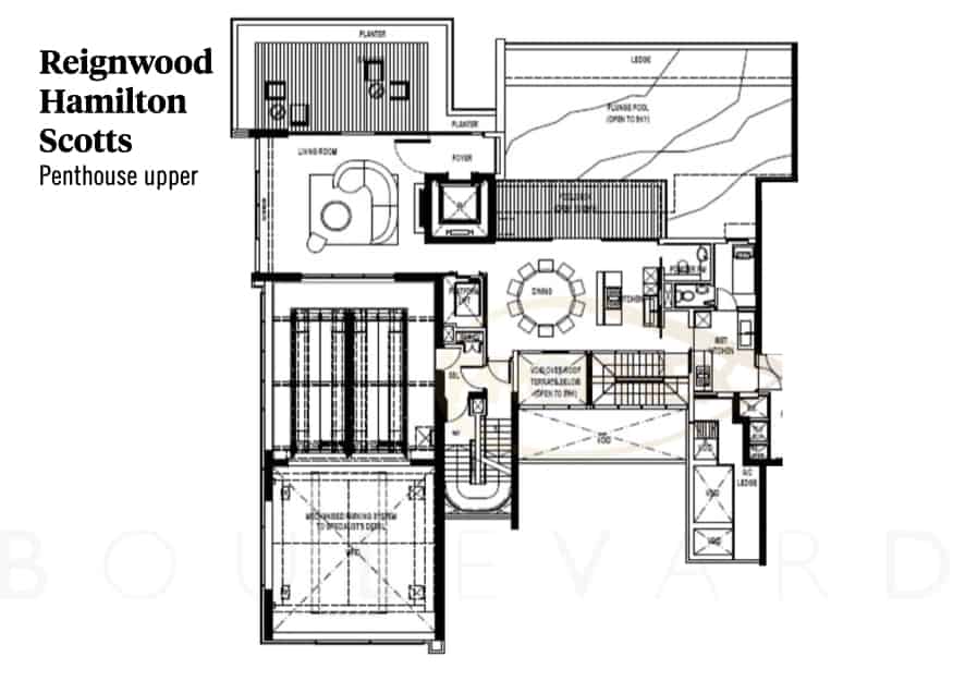 Hamilton Scotts floorplan penthouse upper floor