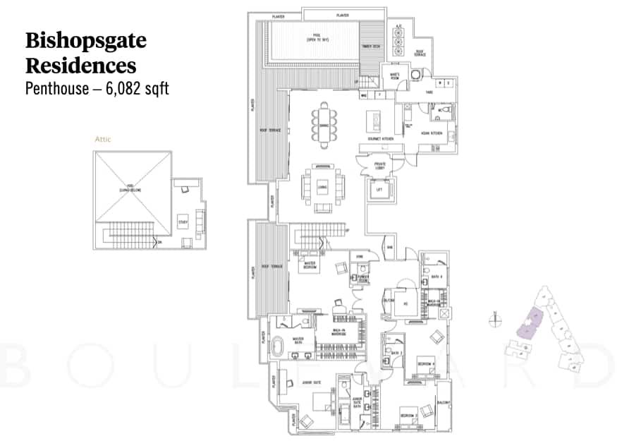 Bishopsgate Residences floorplan penthouse