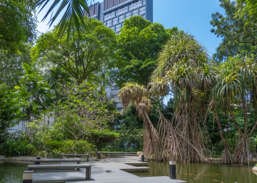 The Claymore condo landscaping