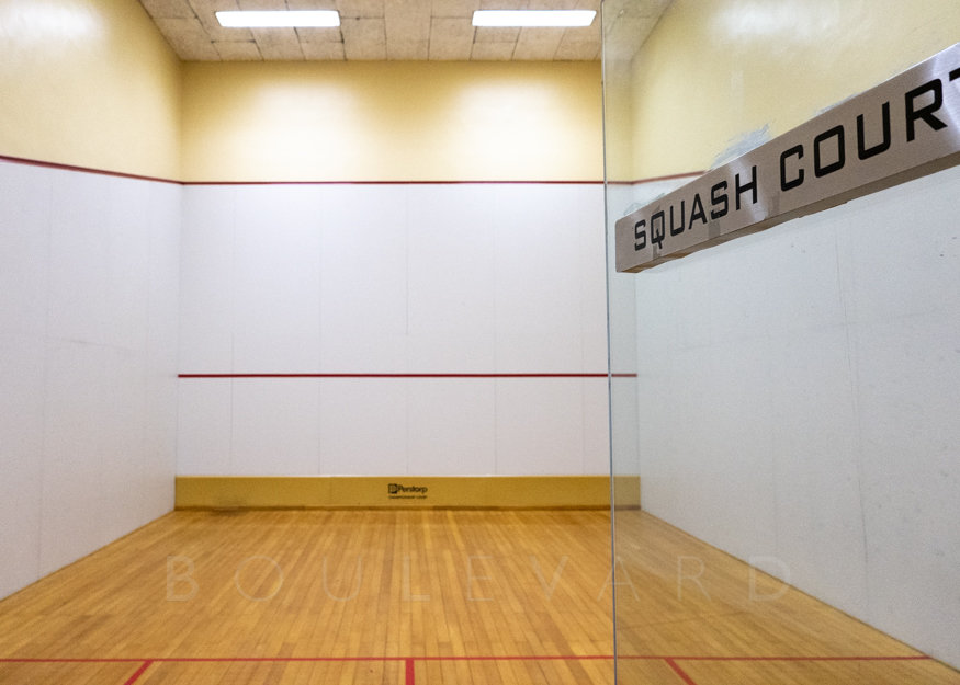 The Claymore condo facilities squash court