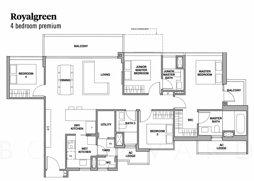 Royalgreen floorplan 4br unit