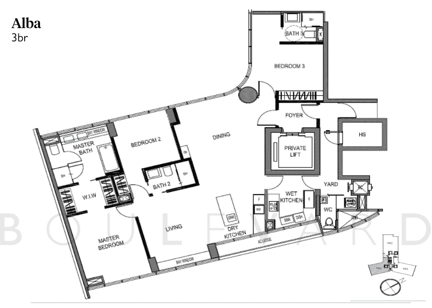 Alba condo floorplan 3br apartment