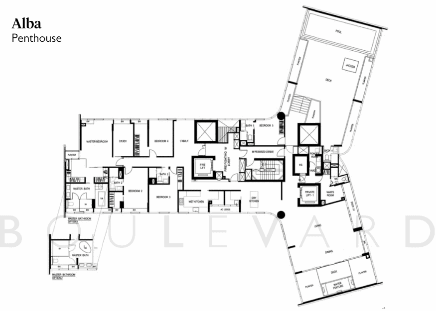 Alba penthouse floorplan