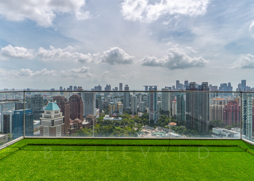 Skyline penthouse balcony