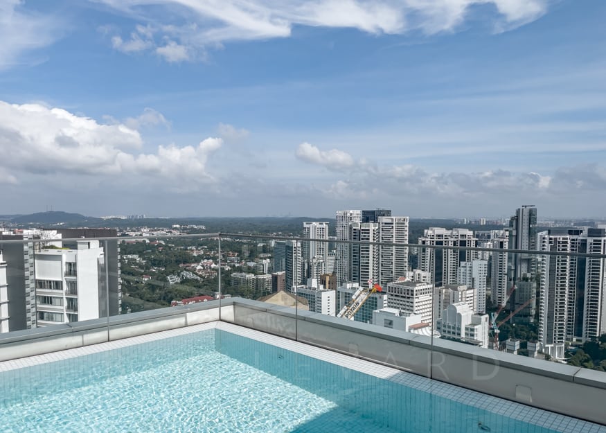 Skyline penthouse rooftop pool