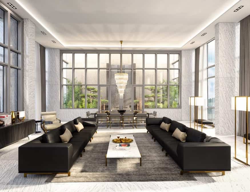 Alba penthouse living room
