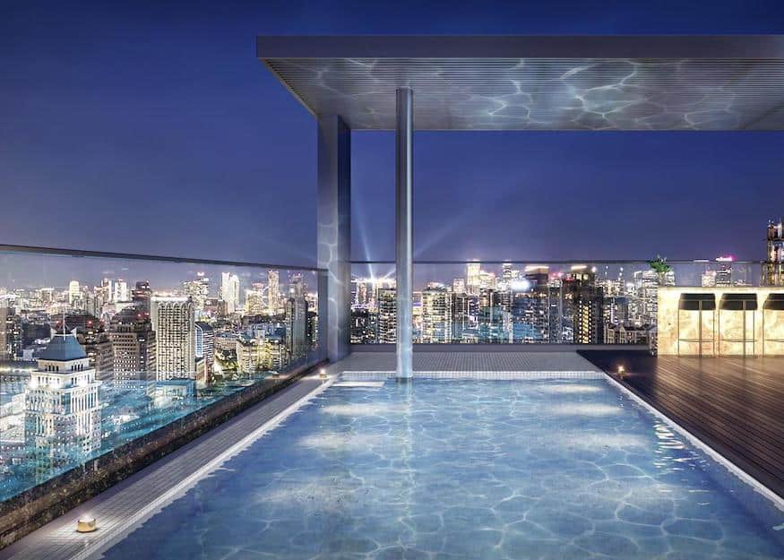 Skyline at Orchard Boulevard penthouse rooftop pool