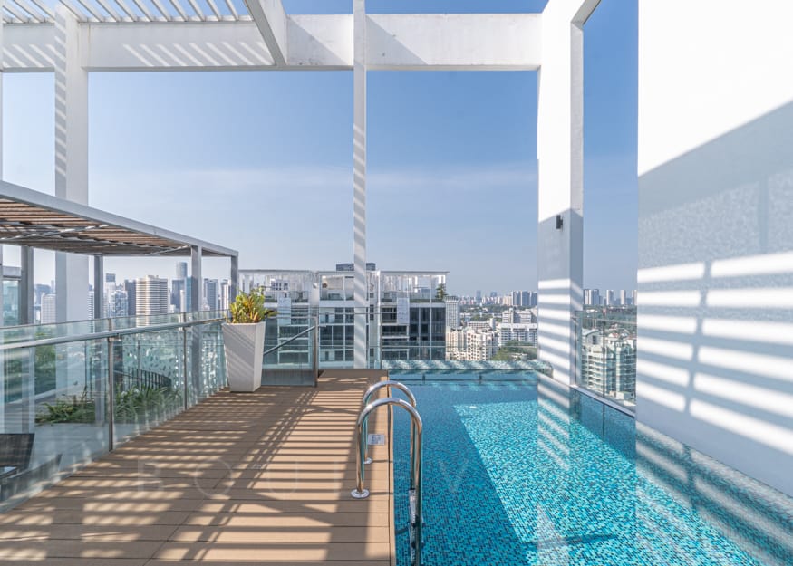 Cyan penthouse rooftop pool