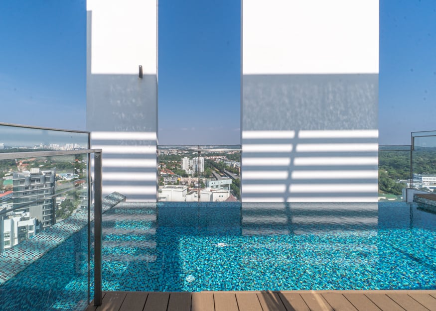 Cyan penthouse rooftop pool