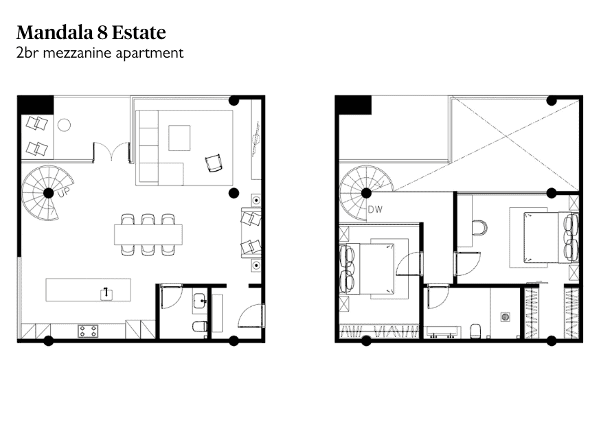 Mandala 8 Canggu apartment floorplan
