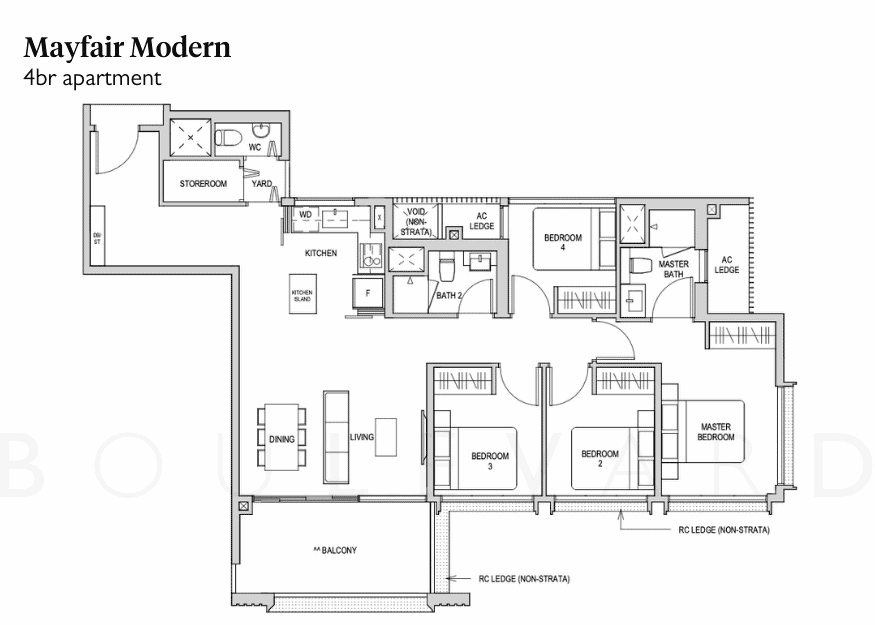 Mayfair Modern floorplan 4br