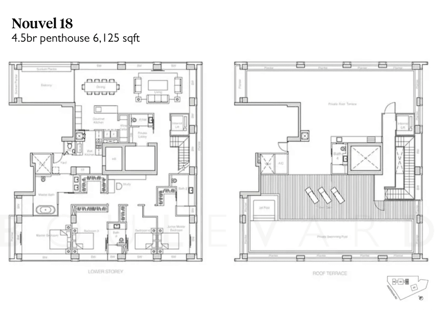 Nouvel 18 penthouse floorplan