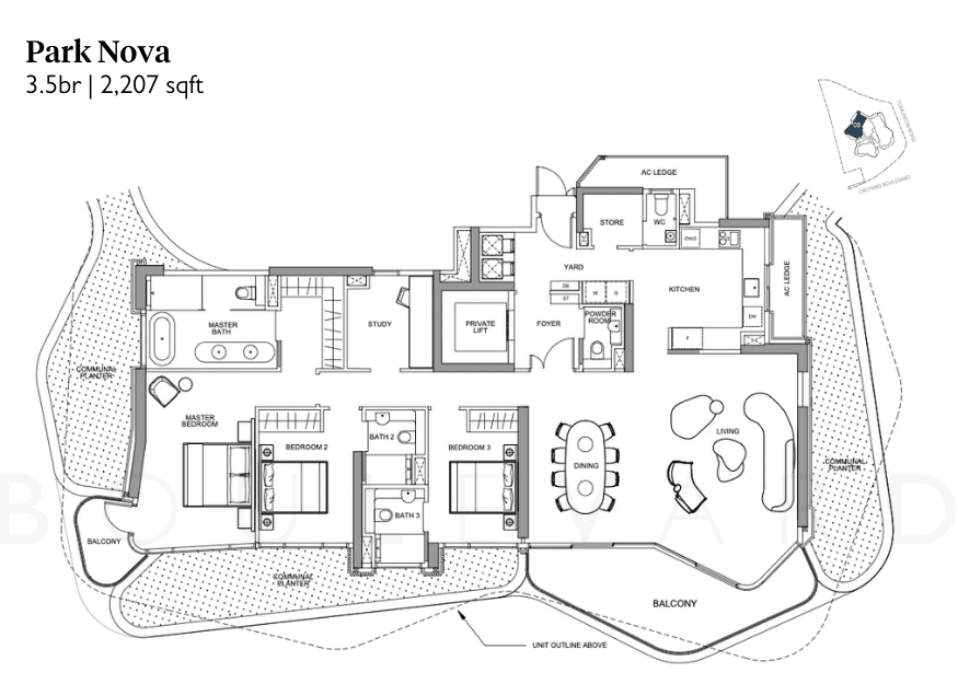 Park Nova floorplan 3.5br