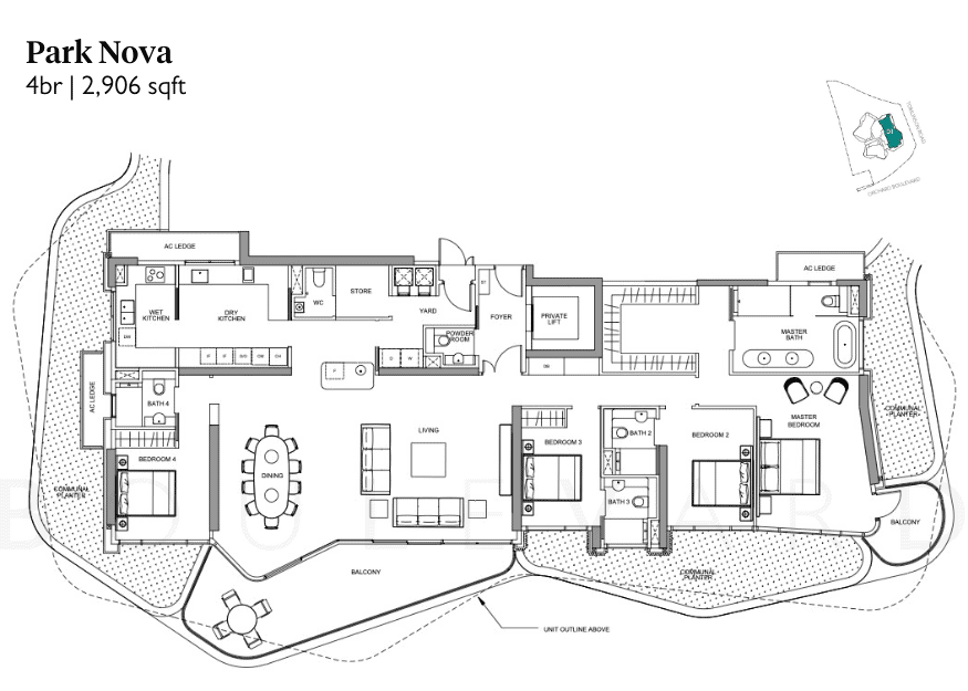 Park Nova floorplan 4br