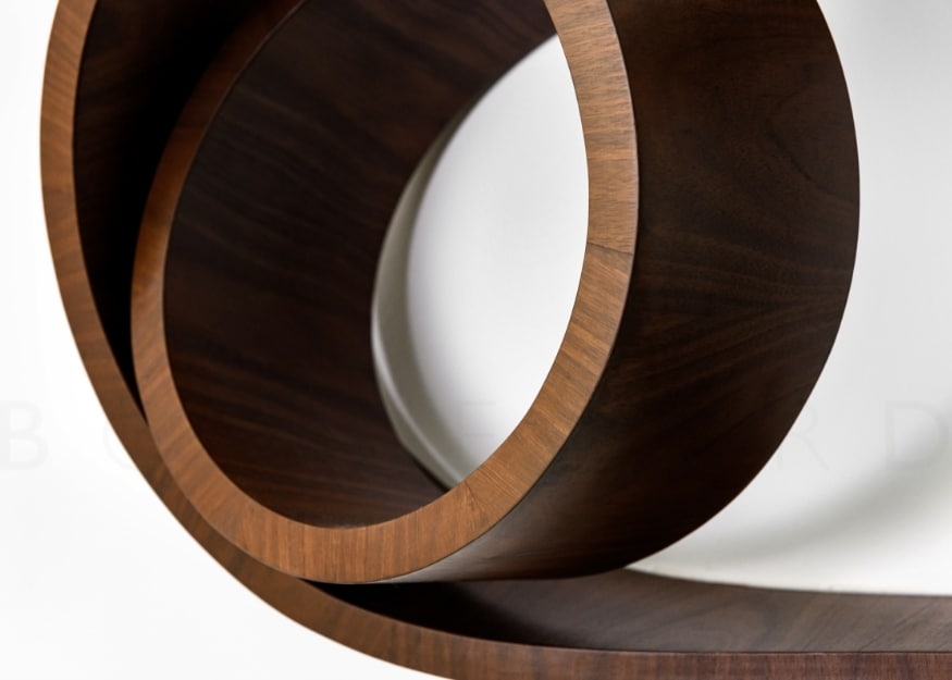 4plus8 twisted wooden shelf detail master craftsmen