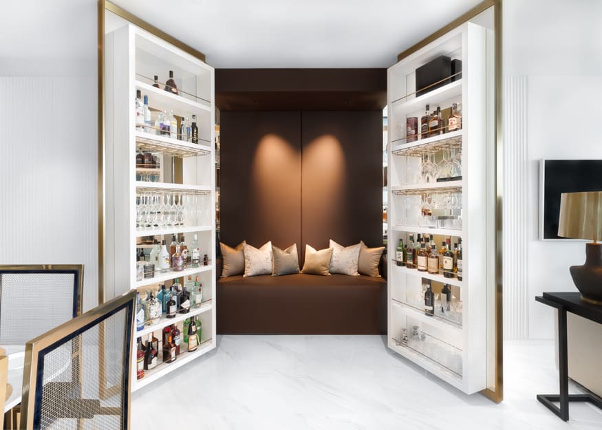 Elliot James interior design whisky wardrobe