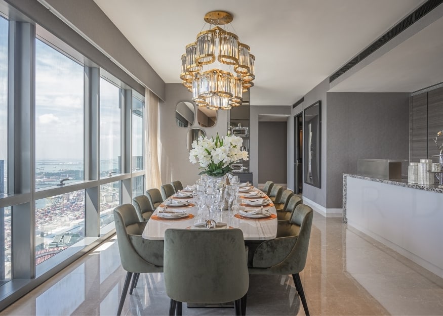Wallich Residence Penthouse dining