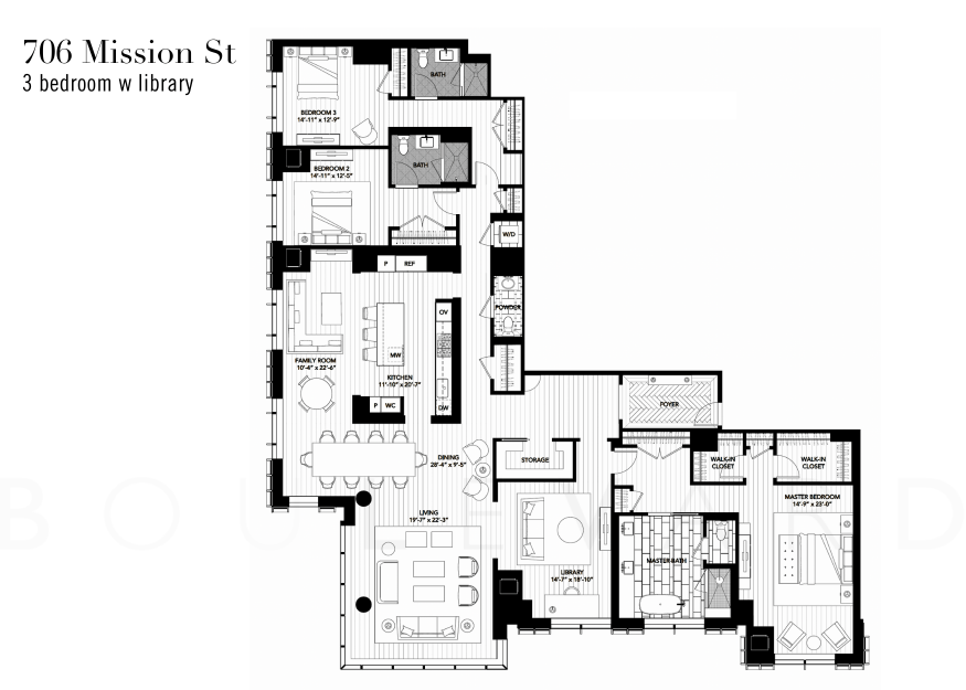 Four Seasons Residences San Francisco floorplan Tower 3.5br 3,590 sqft