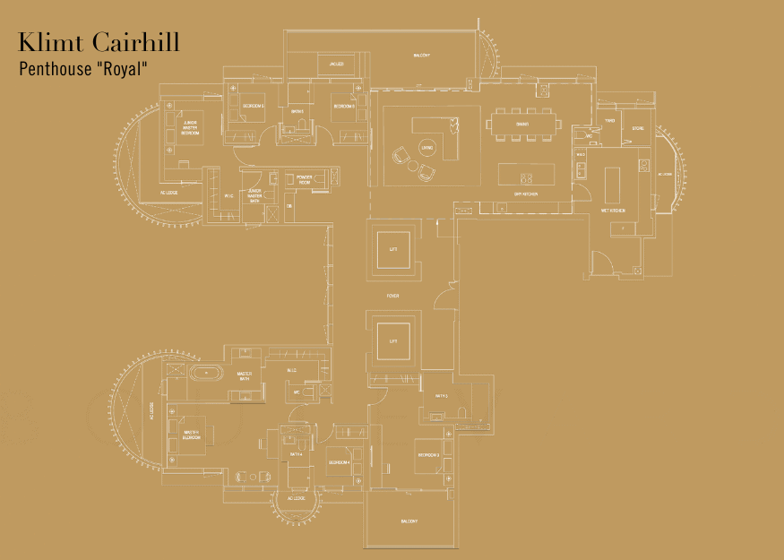 Klimt Cairnhill floorplan penthouse royal