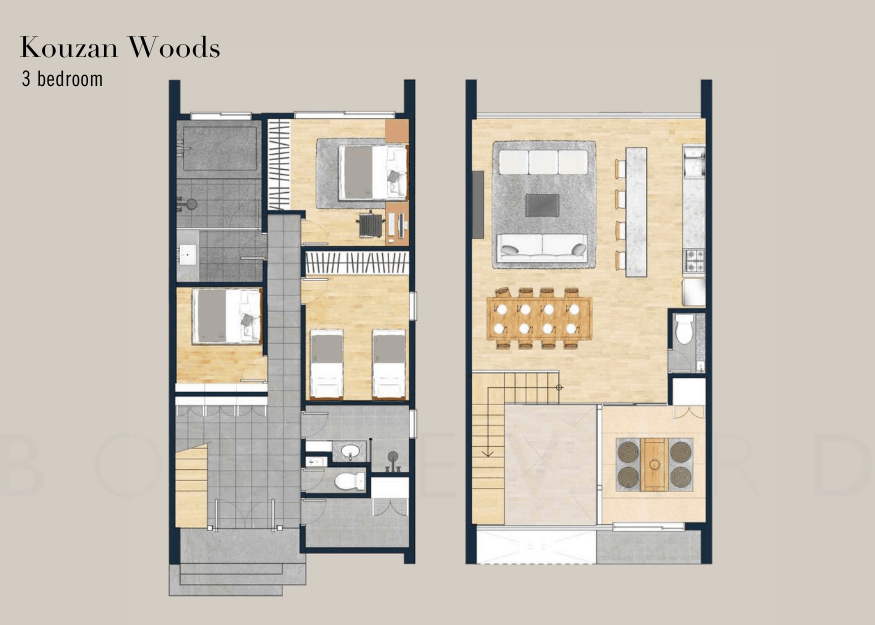 Kouzan Woods, Niseko villa floorplan