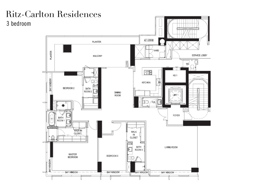 Ritz Carlton Residences 3 bedroom