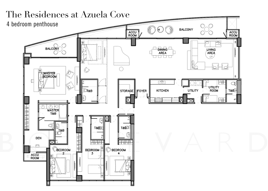 The Residences at Azuela Cove 4 bedroom penthouse