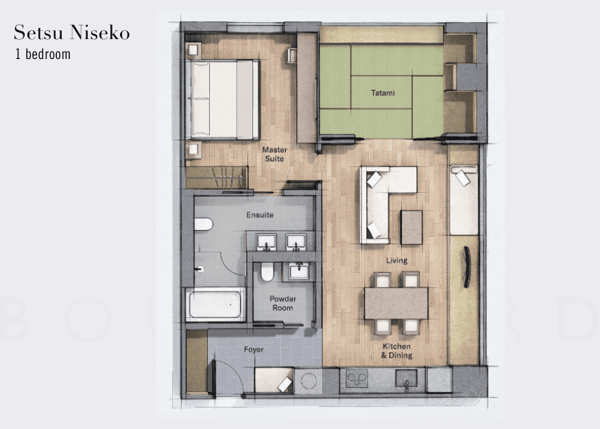 Setsu Niseko 1br floorplan