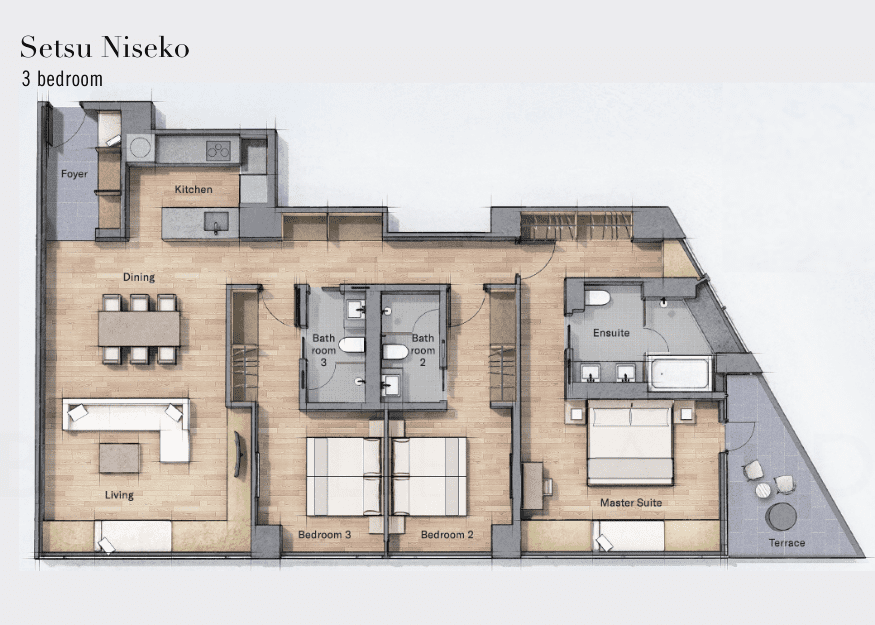 Setsu Niseko 3br floorplan