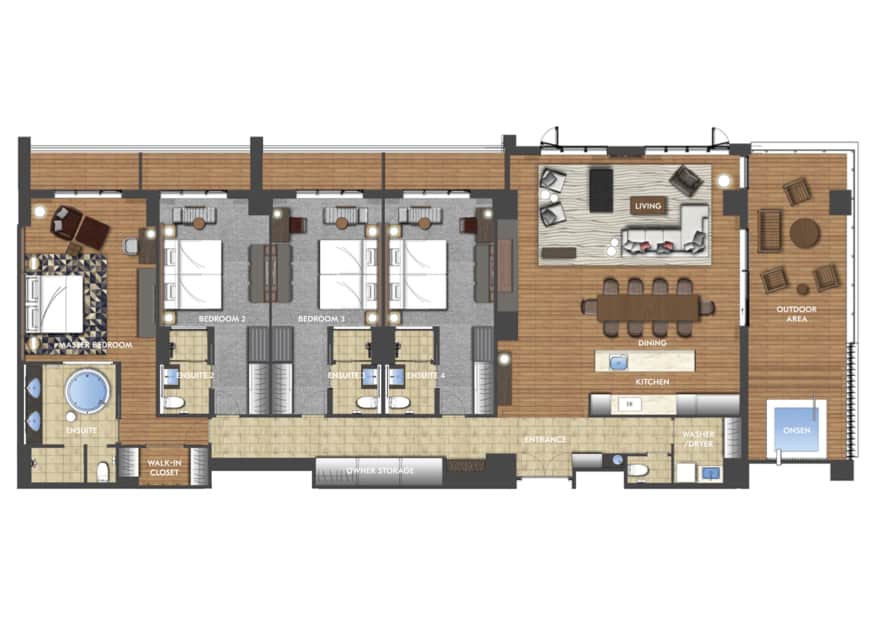 Yu Kiroro ski property floorplan penthouse