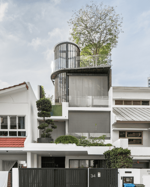 Jalan Jintan terrace house facade