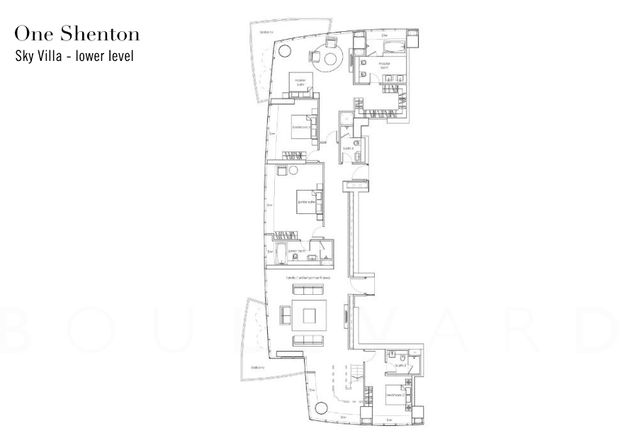 One Shenton Sky Villa floorplan lower level