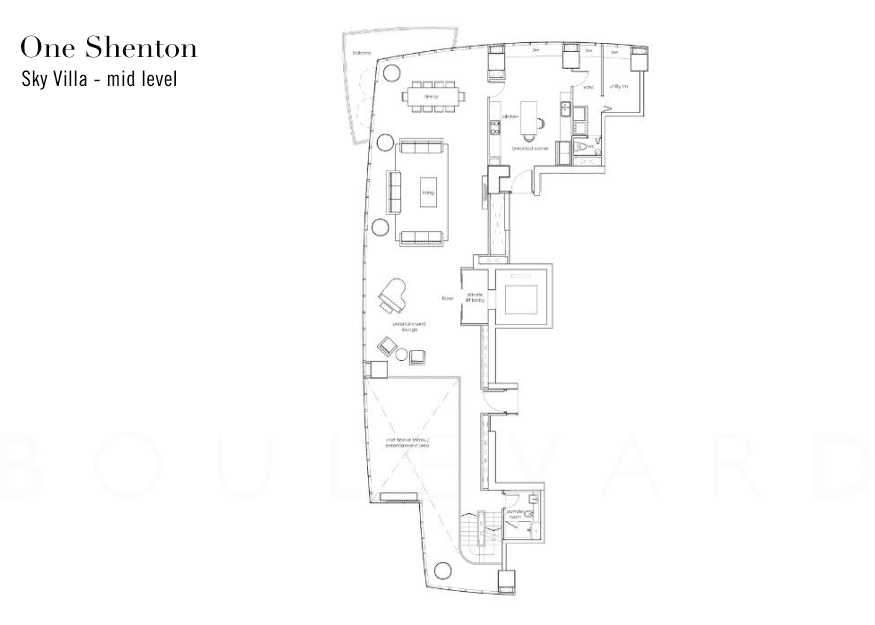 One Shenton Sky Villa floorplan mid level