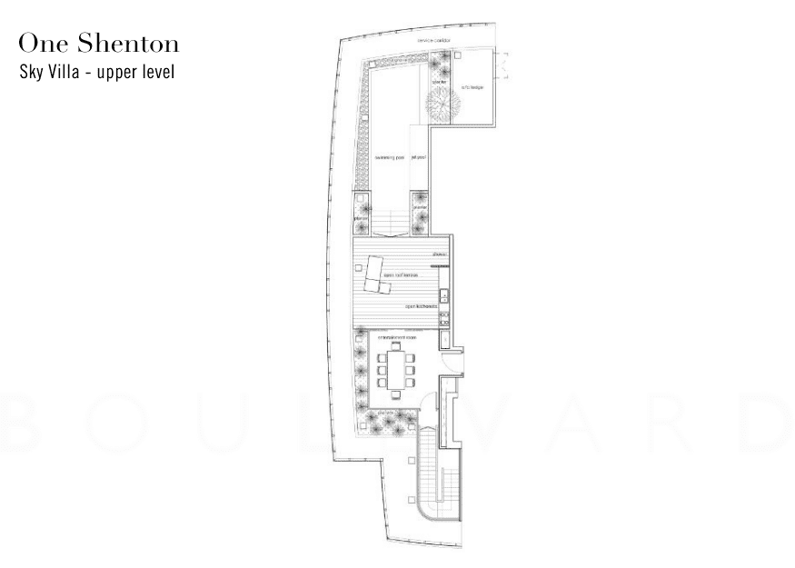 One Shenton Sky Villa floorplan upper level