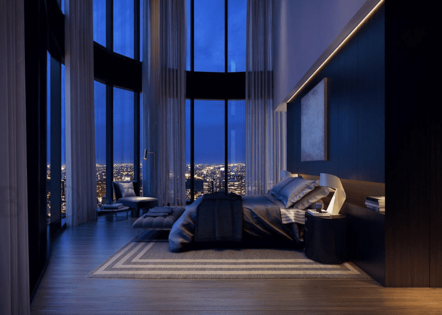 Southbank Boulevard Melbourne penthouse bedroom