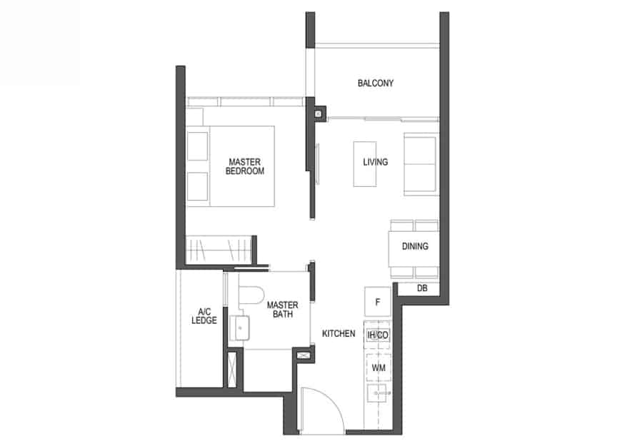 Pullman Residences floorplan 1br