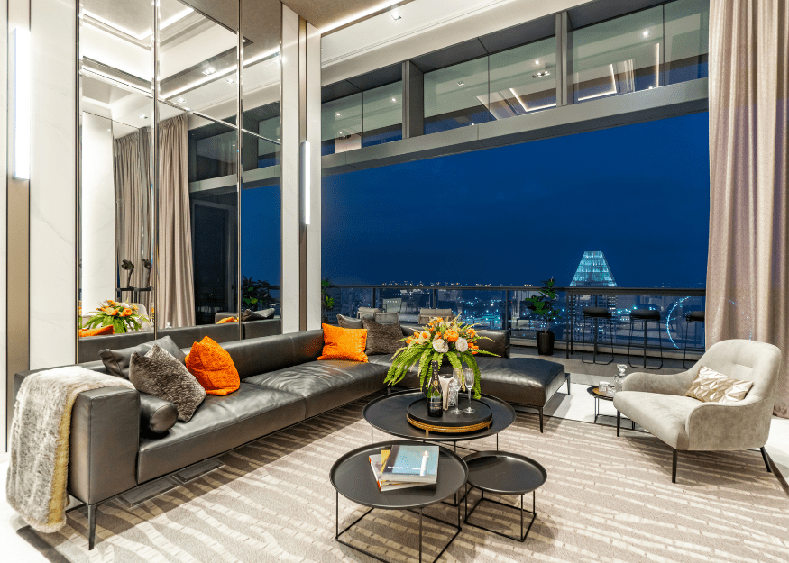 South Beach Residence penthouse living
