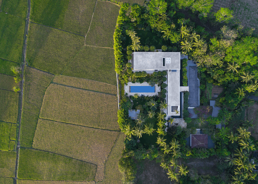 Mandala View villa Borobudur aerial view