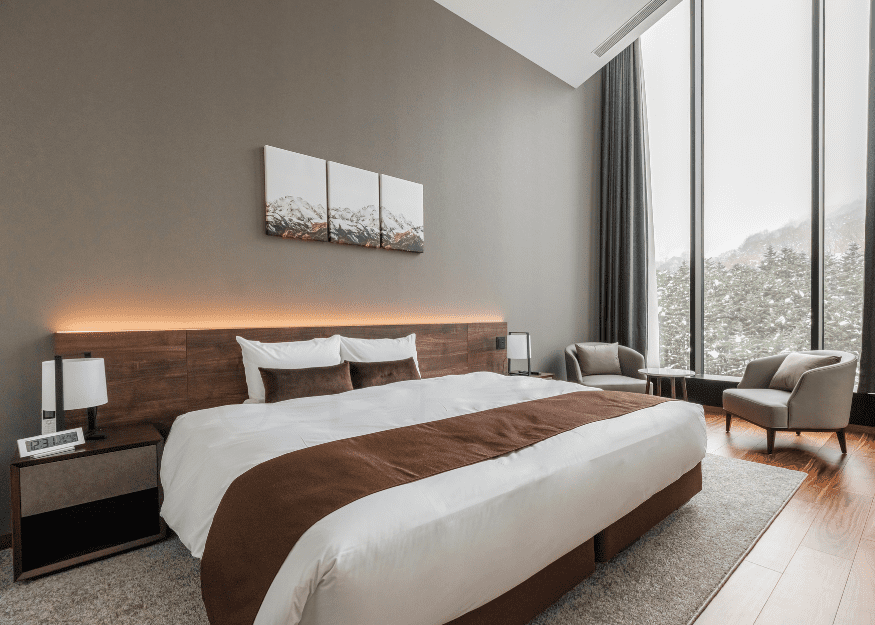 The Vale Rusutsu penthouse bedroom