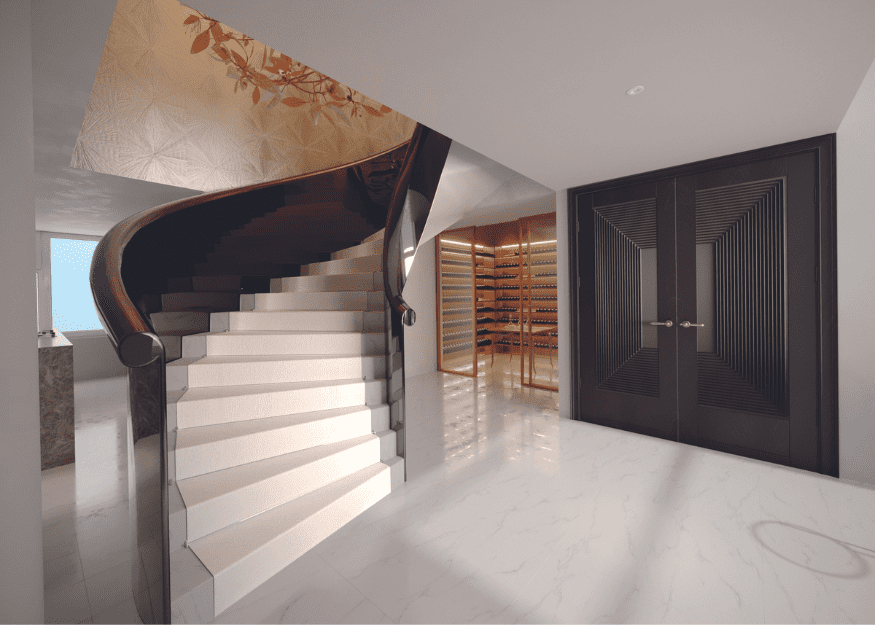The Claymore penthouse foyer