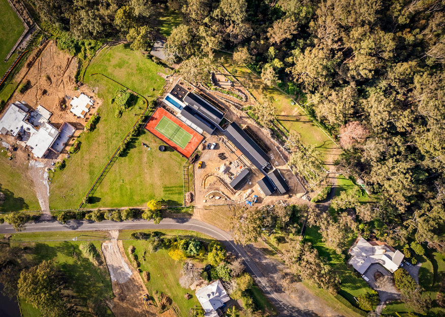 Cranstons Road aerial view