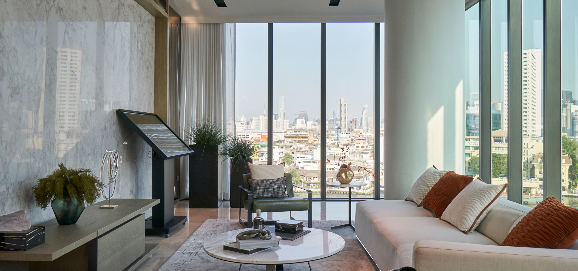 Banyan Tree Residences Riverside Bangkok living D1B